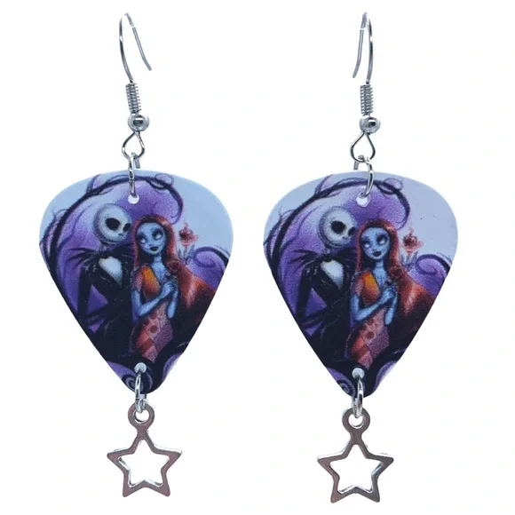 🖤Pick Any 3 for $12🖤 Guitar Pick Custom Earrings Nightmare Before Christmas - Picture 1 of 7